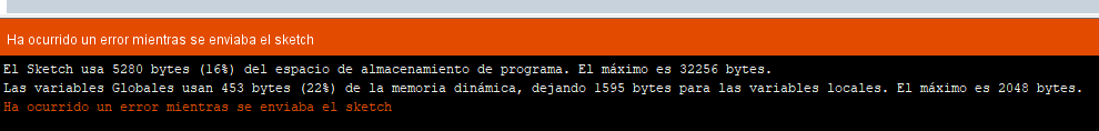 Error tal cual se muestra en el IDE