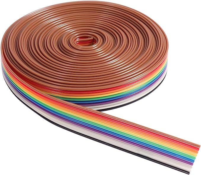 Cinta plana IDC de cable de arco iris 10 pines 