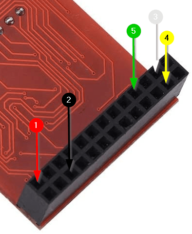 Conexiones desde Arduino a la plaquita 1